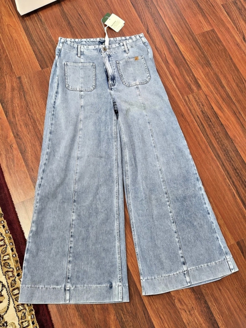 Halara Wide Leg Jeans in Blue Size Medium NWT